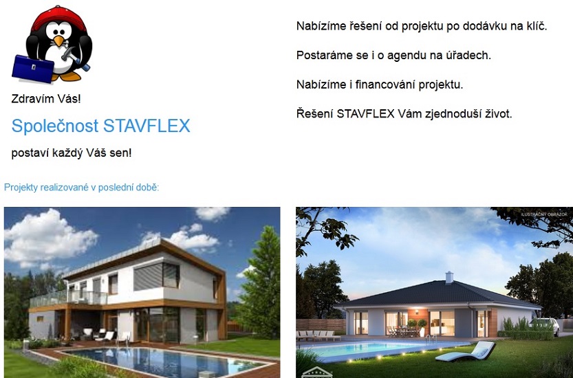 WEB stavebni firma